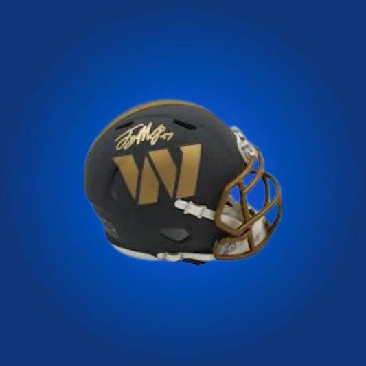 Washington Commanders mini helmet signed by Terry McLaurin with Certificate of Authenticity.