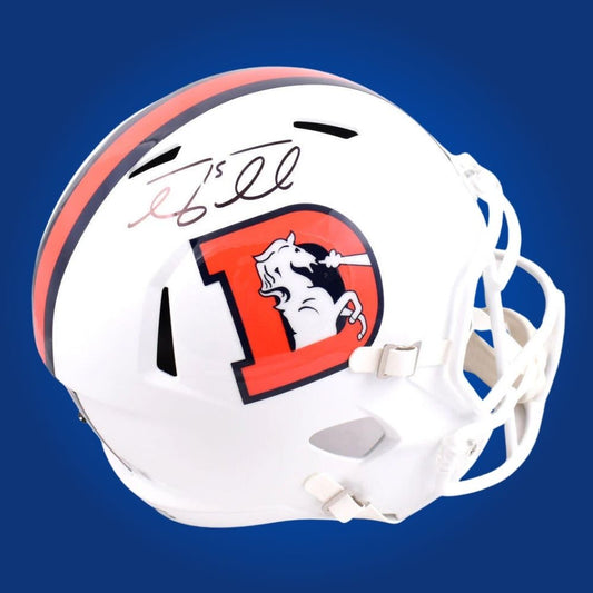 Tim Tebow  Signed Denver Broncos F/S Alt White Speed Replica Helmet