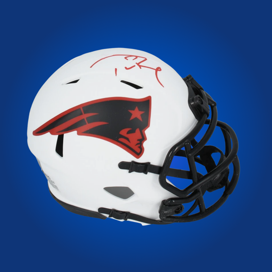 New England Patriots mini helmet signed by Tom Brady with Certificate of Authenticity