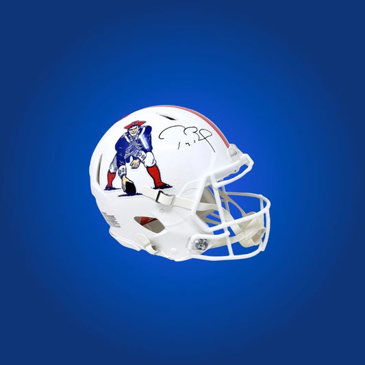 New England Patriots mini helmet signed by Tom Brady with Certificate of Authenticity.