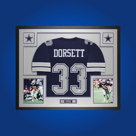 Tony Dorsett  Signed Full Framed Custom Dallas Cowboys Jersey