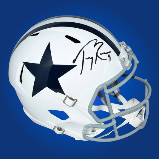 Tony Romo Signed Dallas Cowboys White  Speed Replica Helmet