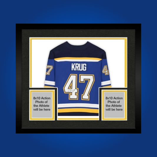 Torey Krug, St. Louis Blues, Full Framed Blue Jersey