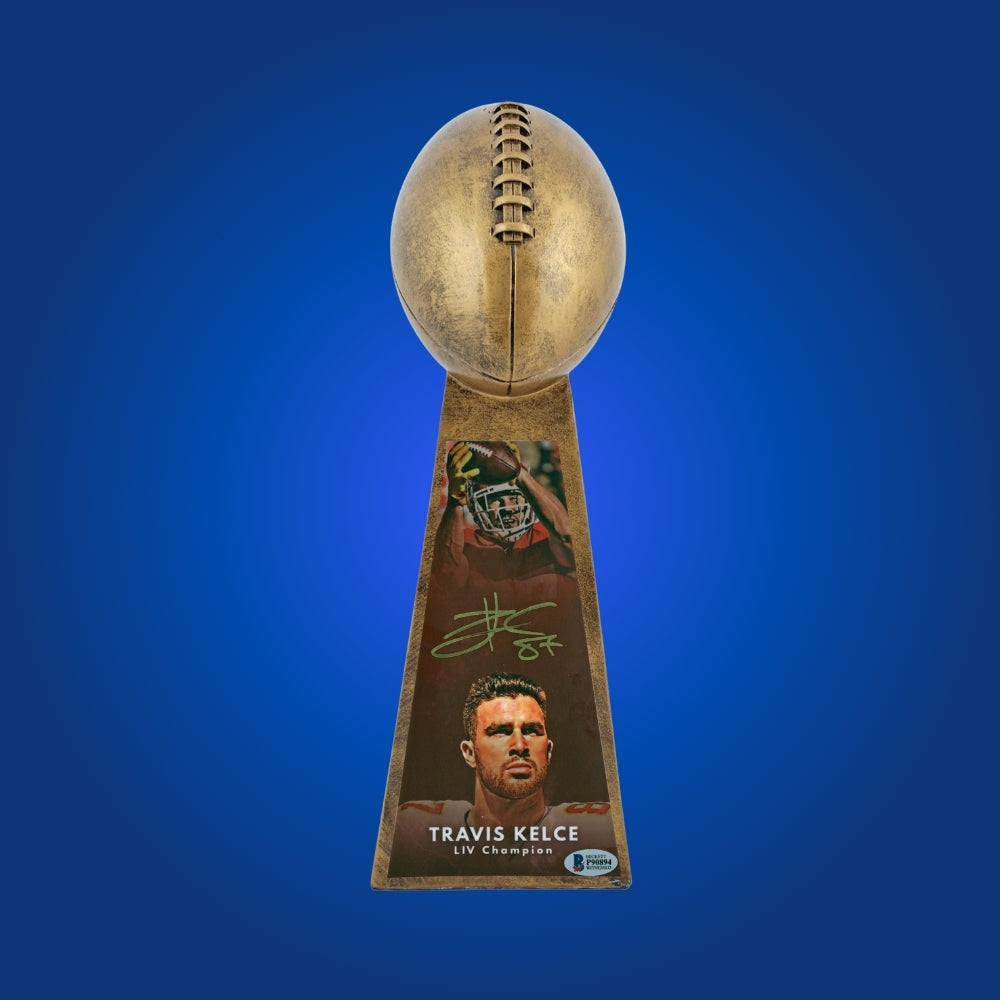 Travis Kelce Kansas City Chiefs Signed Trophy