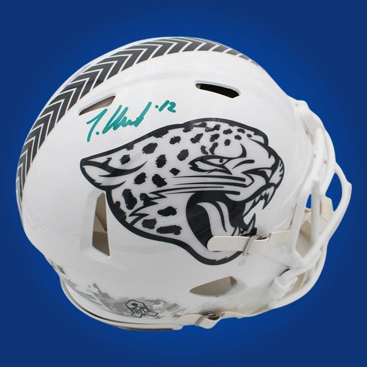 Travis Hunter  Signed Jacksonville Jaguars Lunar Speedflex Authentic Helmet
