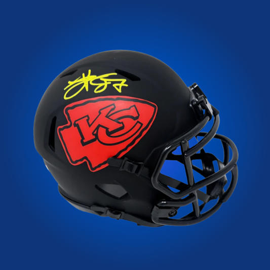 Kansas City Chiefs mini helmet signed by Travis Kelce with Certificate of Authenticity