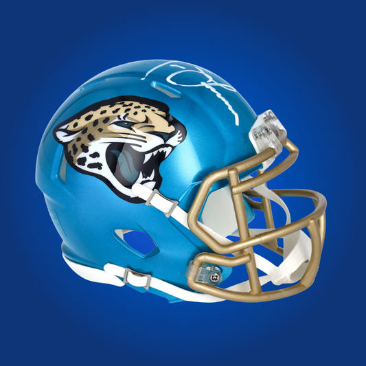 Jacksonville Jaguars mini helmet signed by Trevor Lawrence with Certificate of Authenticity