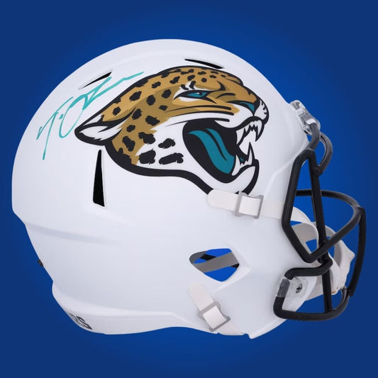 Trevor Lawrence Signed  Jacksonville Jaguars White Speed  Replica Helmet