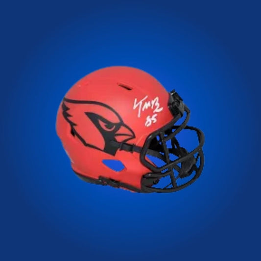 Arizona Cardinals red Rave Speed Mini Helmet autographed by Trey McBride with Certificate of Authenticity