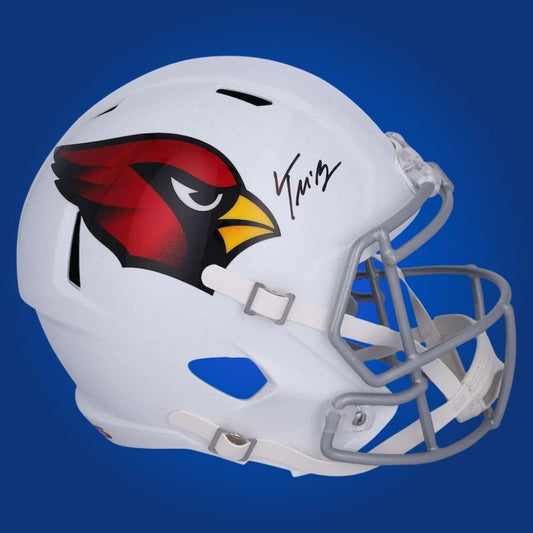 Bijon Robinson signed Atlanta Falcons silver speed replica helmet
