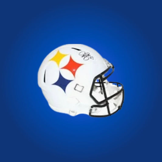 Pittsburgh Steelers mini helmet signed by Troy Polamalu with Certificate of Authenticity.