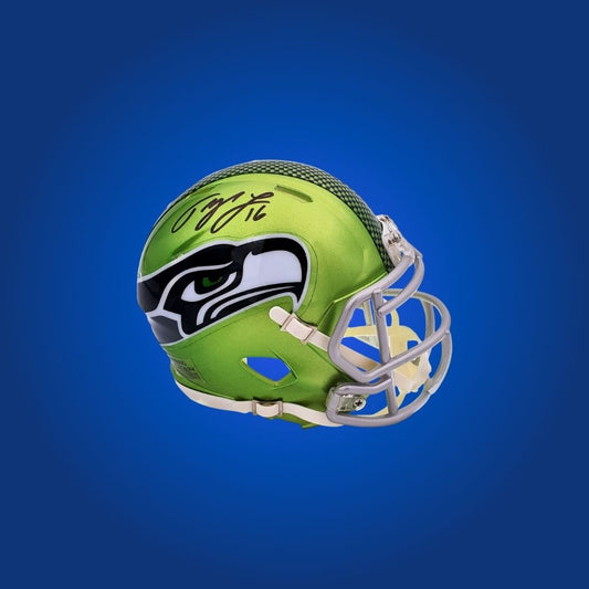 Seattle Seahawks mini helmet signed by Tyler Lockett with Certificate of Authenticity.