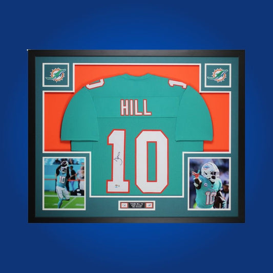 Tyreek Hill Signed Full Framed Custom Miami Dolphins Jersey