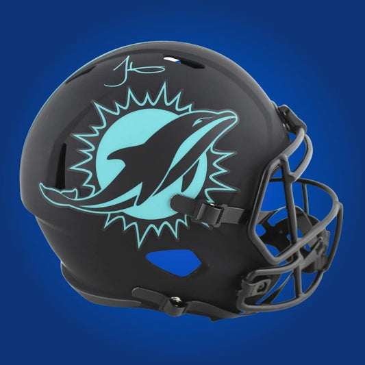 Tyreek Hill signed Miami Dolphins eclipse speed replica helmet