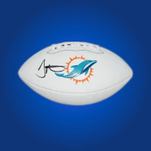 Tyreek Hill signed Miami Dolphins logo football, a must-have collectible for Dolphins fans, certified authentic for peace of mind.