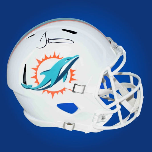 Tyreek Hill, signed Miami Dolphins white speed replica helmet