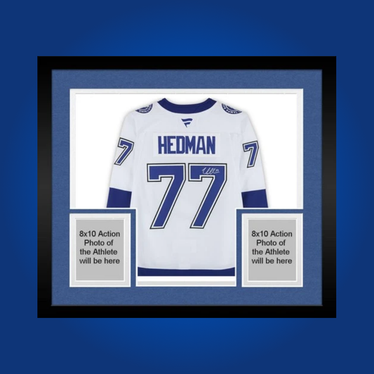 Victor Hedman, Tampa Bay Lightning, Full Framed White Jersey