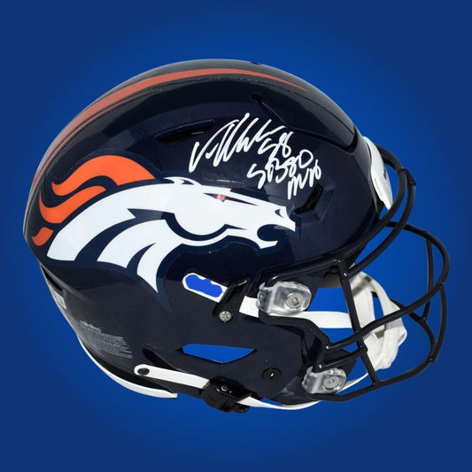 Von Miller  Signed Denver Broncos SB MVP Blue SpeedFlex Authentic Helmet