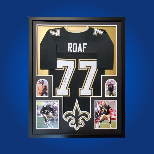 Willie Roaf Signed Full Framed Custom New Orleans Saints Jersey