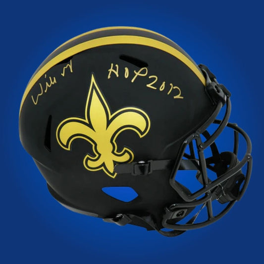 Willie Roaf Signed New Orleans Saints Eclipse Speed Replica Helmet