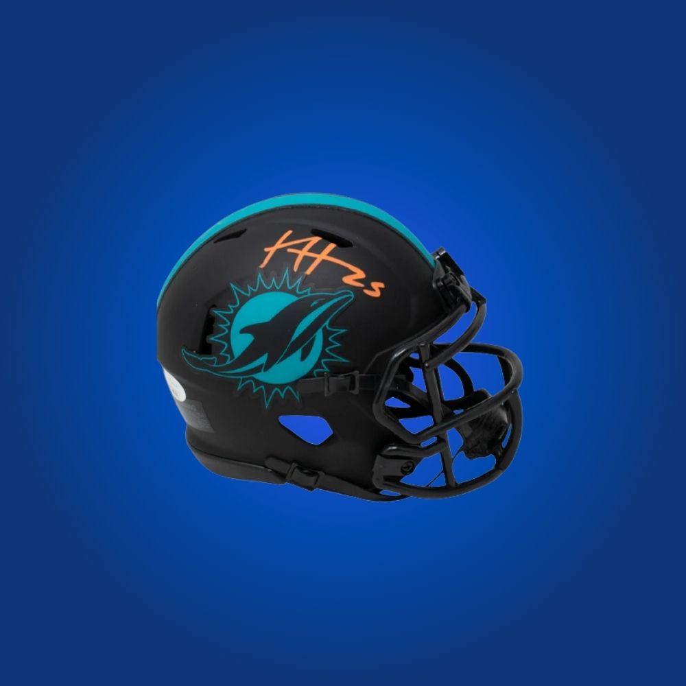 Miami Dolphins mini helmet signed by Xavier Howard with Certificate of Authenticity.