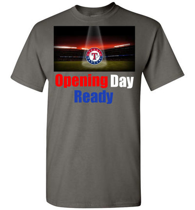 SportsMarket Premium Clothing Line-Texas Rangers Opening Day Ready Tshirt-SportsMarkets-Charcoal-S-SportsMarkets