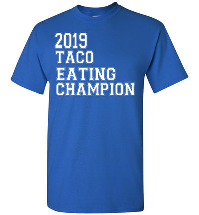 SportsMarket Premium Clothing Line-St. Paddy's Day Tshirt-2019 Taco Eating Champion-Tshirt-Teescape-Royal-S-SportsMarkets