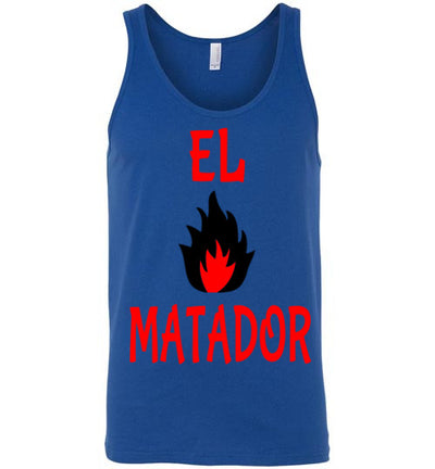 SportsMarket Premium Clothing Line-El Matador On Fire Canvas Tank Top