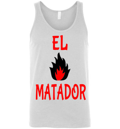 SportsMarket Premium Clothing Line-El Matador On Fire Canvas Tank Top