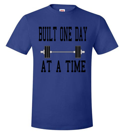 SportsMarket Premium Clothing Line-Built One Day at A Time Workout Tshirt