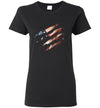 SPORTSMARKET PREMIUM CLOTHING LINE-FLAG CLAW SCRATCH LADIES TSHIRT