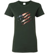 SPORTSMARKET PREMIUM CLOTHING LINE-FLAG CLAW SCRATCH LADIES TSHIRT
