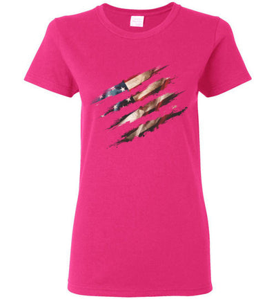SPORTSMARKET PREMIUM CLOTHING LINE-FLAG CLAW SCRATCH LADIES TSHIRT