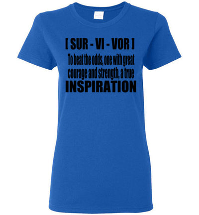 SportsMarket Premium Clothing Line-Survivor Ladies Tshirt-Tshirt-SportsMarkets-Royal-S-SportsMarkets