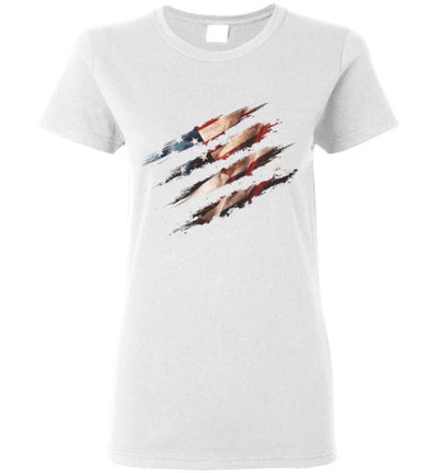 SPORTSMARKET PREMIUM CLOTHING LINE-FLAG CLAW SCRATCH LADIES TSHIRT