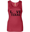 SportsMarket Premium Clothing Line-Love Texas Everyday Wear Tank Top