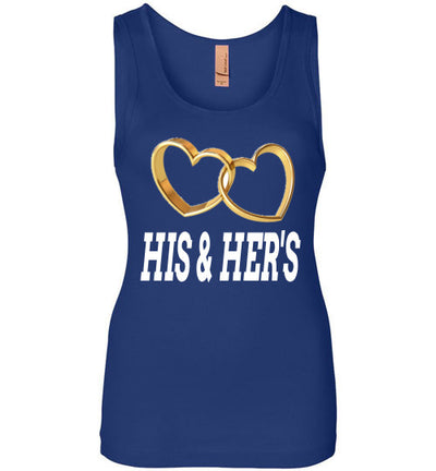 SportsMarket Premium Clothing Line-His & Her's Heart Rings Ladies Tank Top