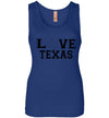 SportsMarket Premium Clothing Line-Love Texas Everyday Wear Tank Top