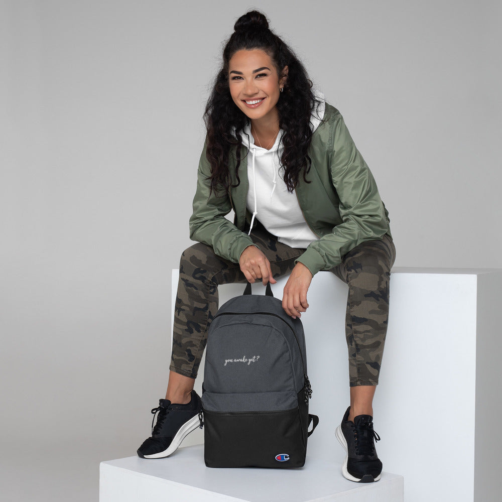 Embroidered Champion Backpack - You Awake Yet? - TVF Backpack