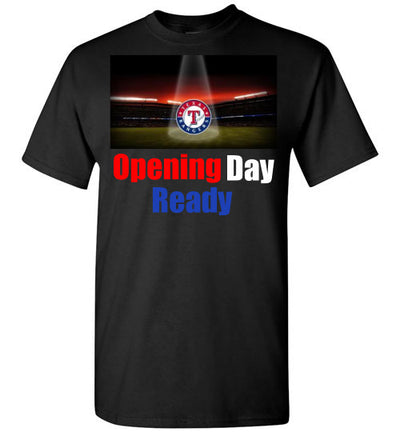 SportsMarket Premium Clothing Line-Texas Rangers Opening Day Ready Tshirt-SportsMarkets-Black-S-SportsMarkets
