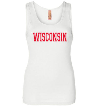 SportsMarket Premium Clothing Line-Wisconsin Red Ladies Everyday Use Tank
