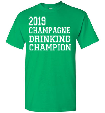 SportsMarket Premium Clothing Line-St. Paddy's Day Tshirt-2019 Champagne Drinking Champion-Tshirt-Teescape-Irish Green-S-SportsMarkets