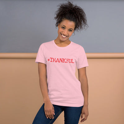 SportsMarket Premium Clothing Line-Personalize YOUR Own Hashtag-#Thankful Short-Sleeve T-Shirt