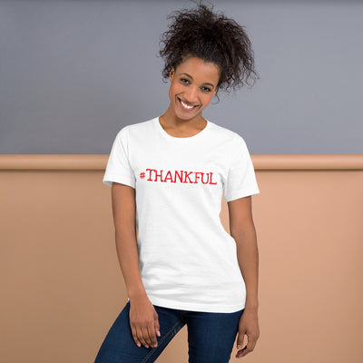 SportsMarket Premium Clothing Line-Personalize YOUR Own Hashtag-#Thankful Short-Sleeve T-Shirt