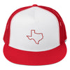 SportsMarket Premium Clothing Line-Texas Outline Five Panel Trucker Cap