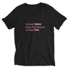 SportsMarket Premium Clothing Line - Short Sleeve V-Neck T-Shirt Pink "A Great Future"