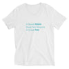 Unisex Short Sleeve V-Neck T-Shirt Teal "A Great Future"
