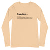 SportsMarkets Premium Clothing Line- Freedom Unisex Long Sleeve Tshirt